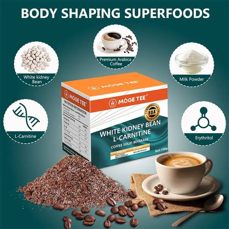 Moge Tee White Bean L-Carnitine Coffee Mix 10 Bags
