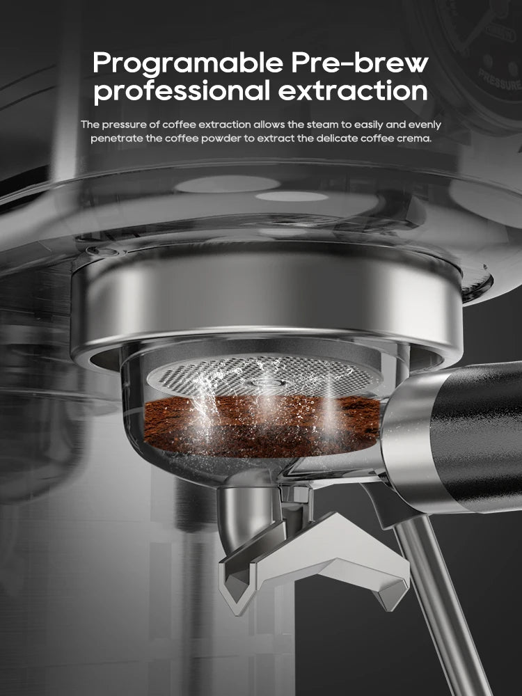 HiBREW 20Bar Semi Auto Espresso Machine Slim Maker