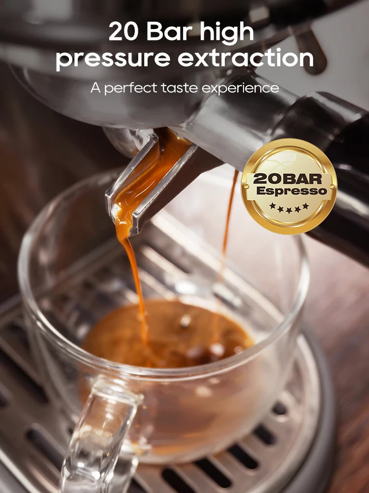HiBREW 20Bar Semi Auto Espresso Machine Slim Maker