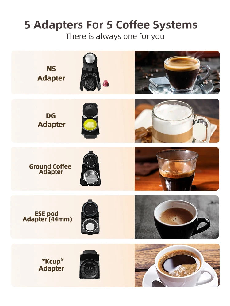 HiBREW 5in1 Capsule Coffee Machine 20Bar Hot Cold