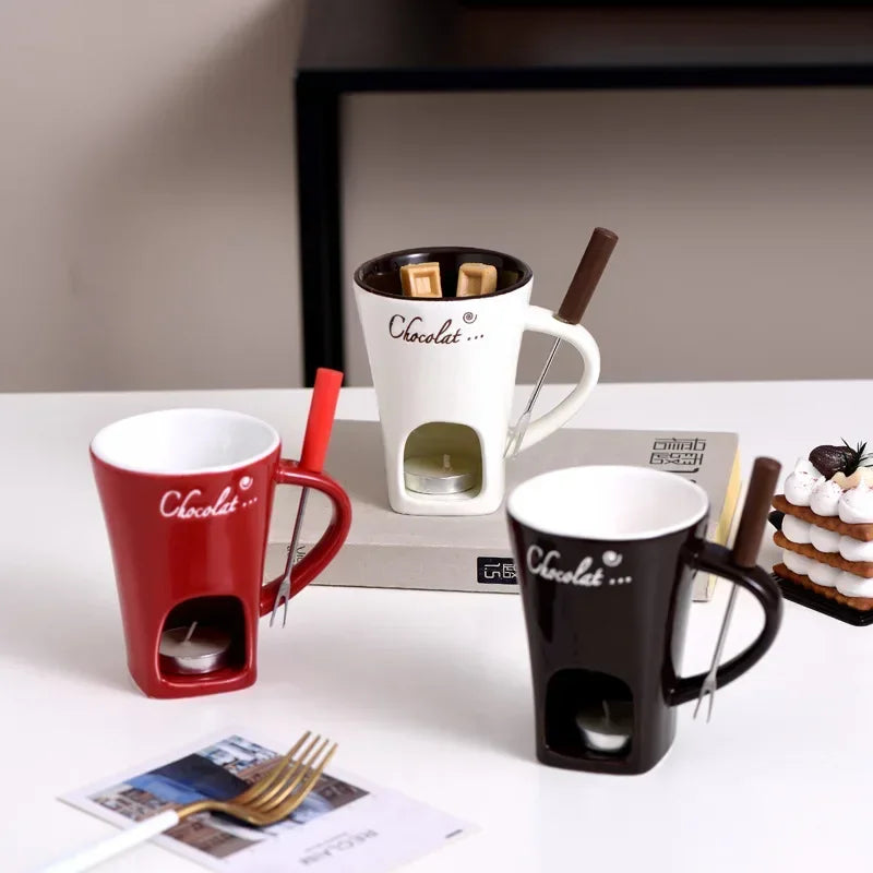 130ML Ceramic Heating Mug Chocolate Cheese Melt Cup