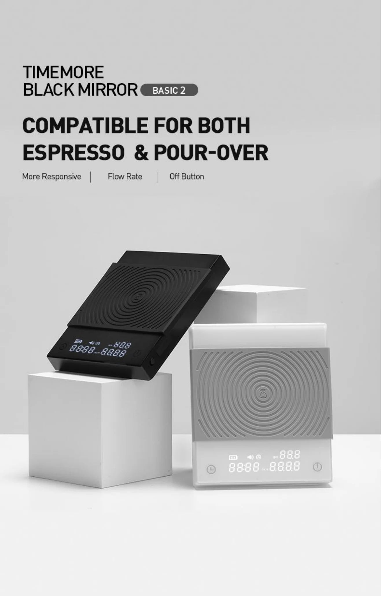 TIMEMORE Black Mirror Coffee Scale Timer Digital