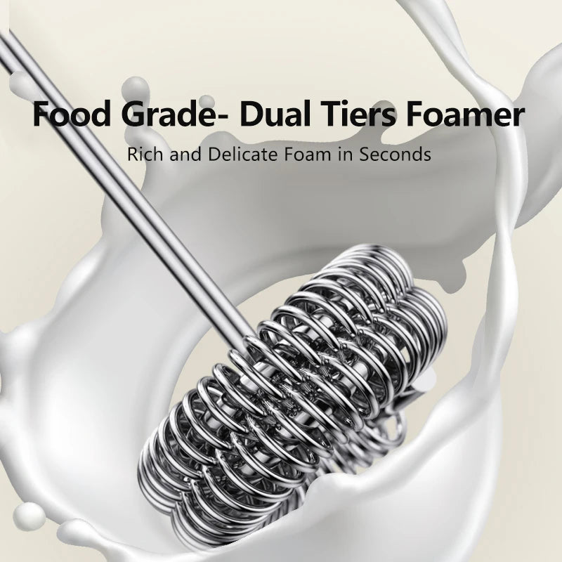 Electric Milk Frother Egg Beater USB 3 Speed Foam Maker