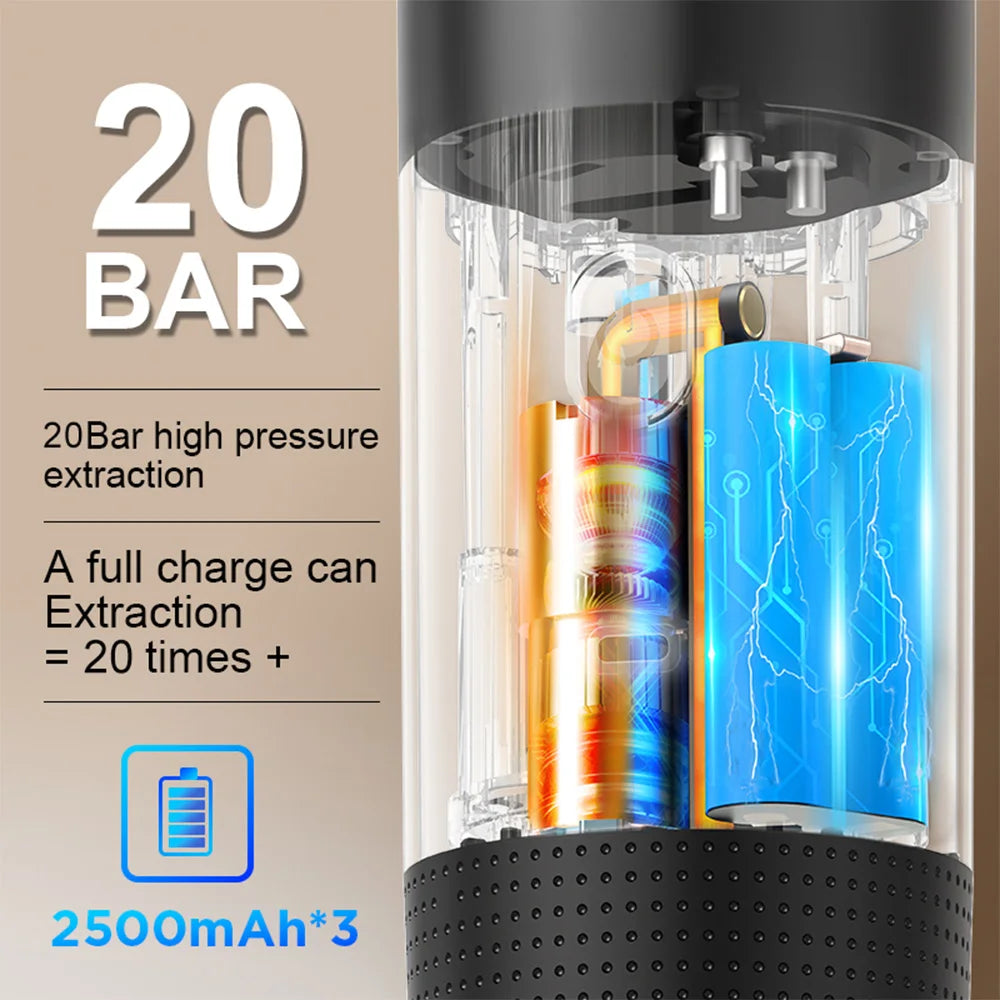 Portable Wireless Espresso Machine Travel Coffee Maker