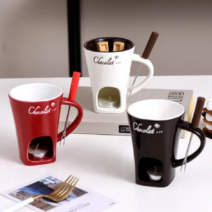 130ML Ceramic Heating Mug Chocolate Cheese Melt Cup