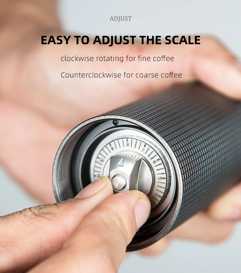 Manual Coffee Grinder Metal Burr Portable Hand Grinder