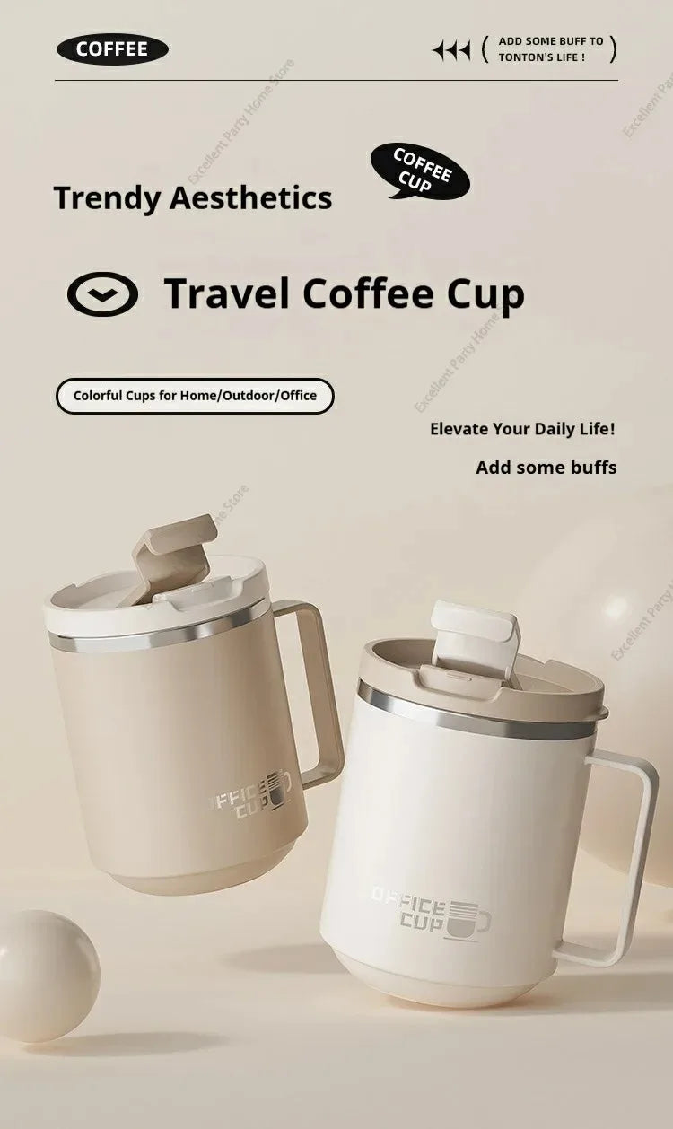 Double Wall Stainless Steel Coffee Mug Leakproof Cup