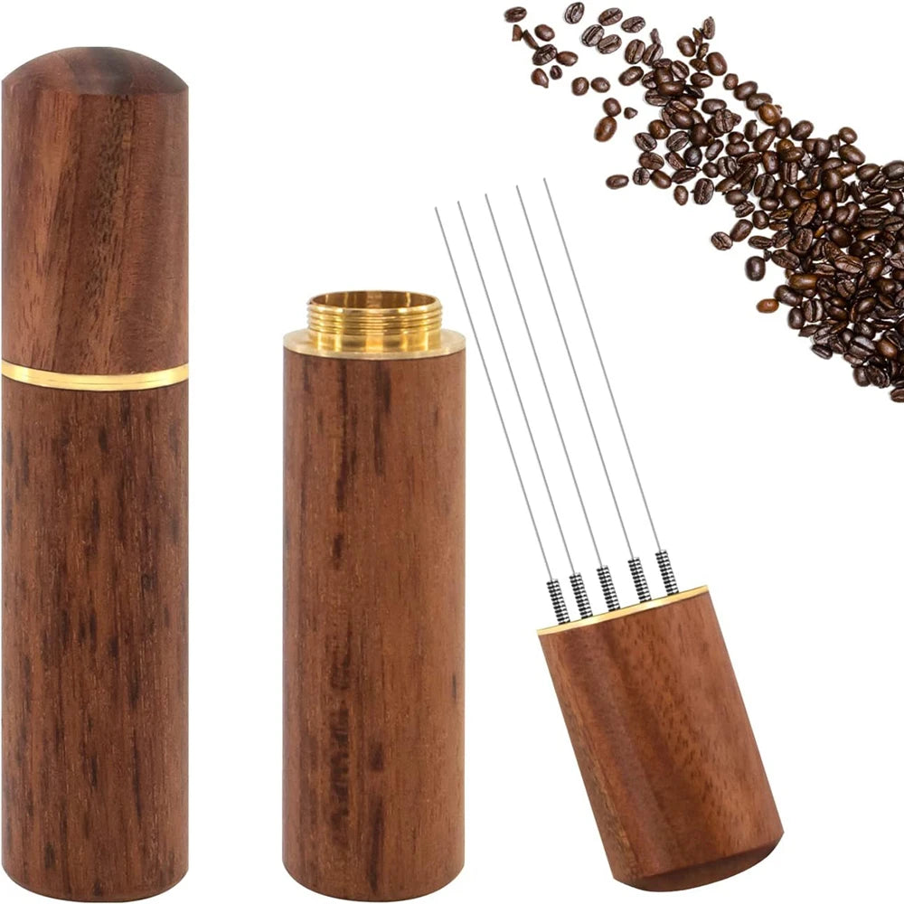 Espresso Needle Coffee Stirrer WDT Tool Wood Handle