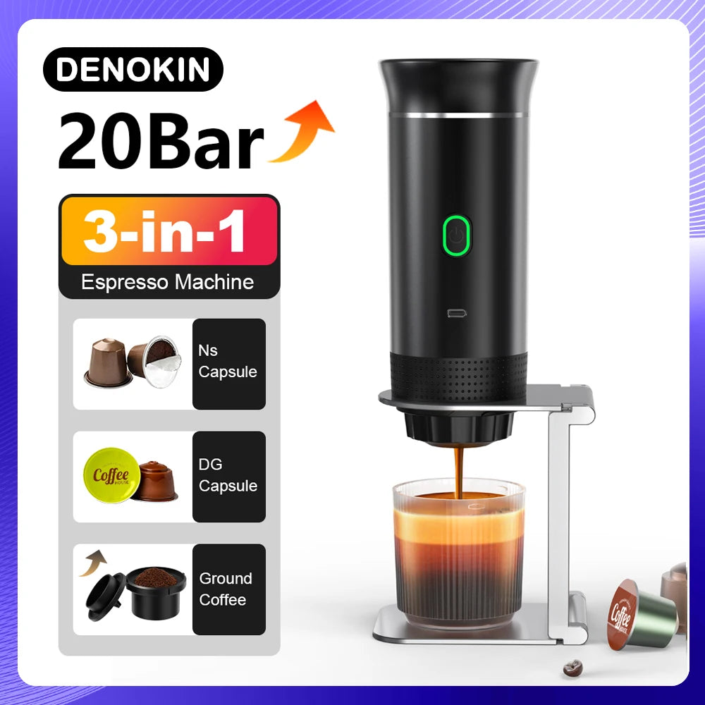Portable Wireless Espresso Machine Travel Coffee Maker