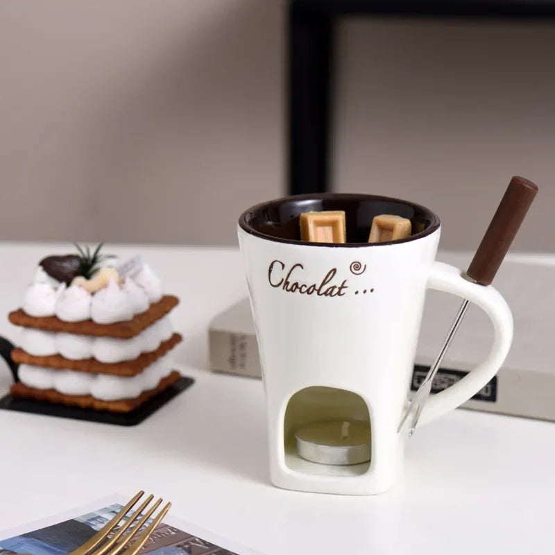 130ML Ceramic Heating Mug Chocolate Cheese Melt Cup