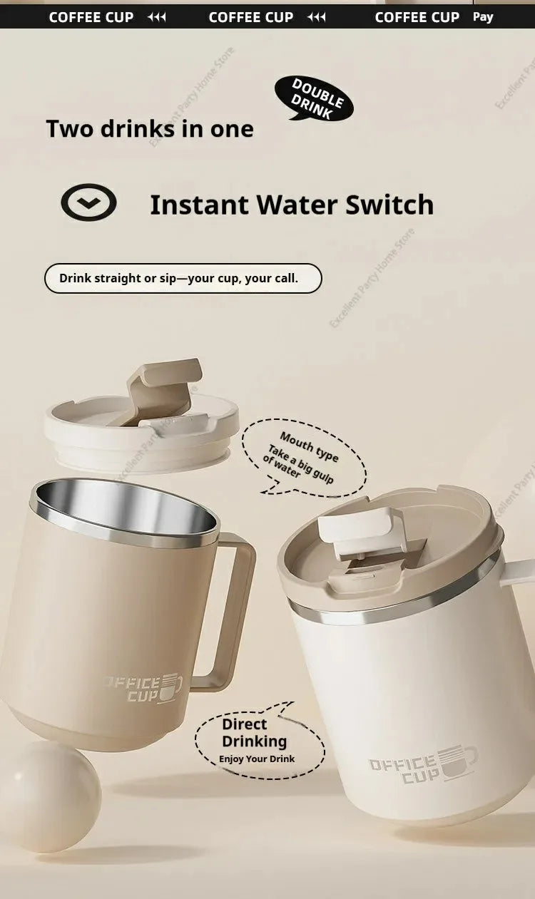 Double Wall Stainless Steel Coffee Mug Leakproof Cup