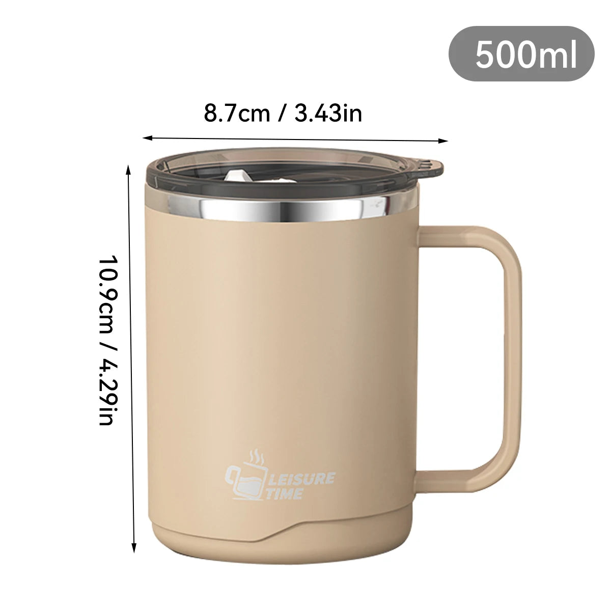 Double Wall Stainless Steel Coffee Mug Leakproof Cup