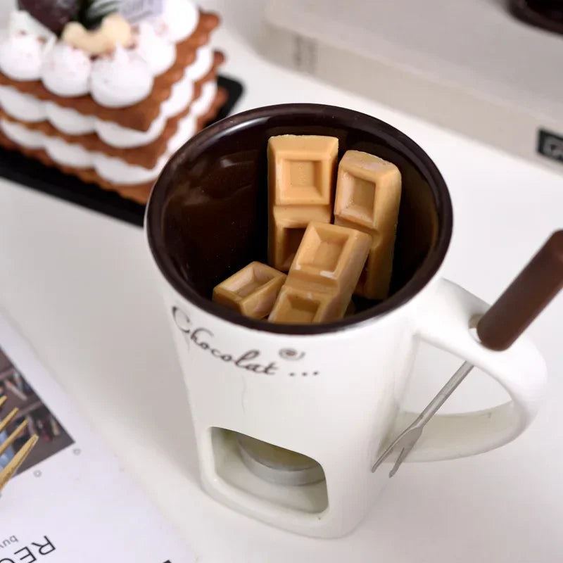 130ML Ceramic Heating Mug Chocolate Cheese Melt Cup