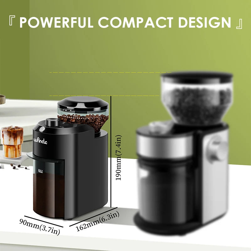 Wancle Electric Burr Coffee Grinder 28 Grind Settings