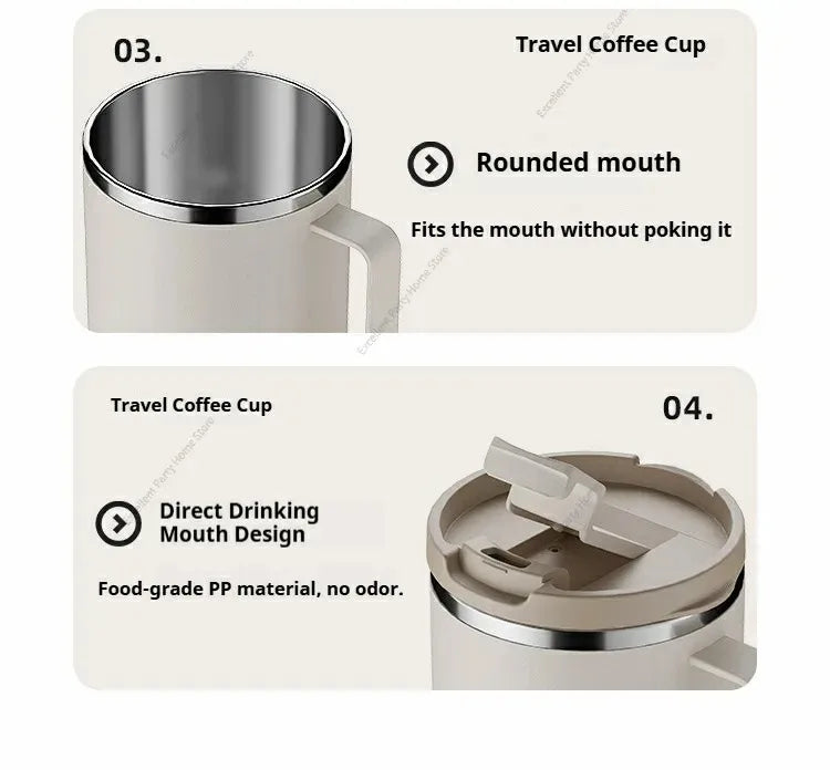 Double Wall Stainless Steel Coffee Mug Leakproof Cup