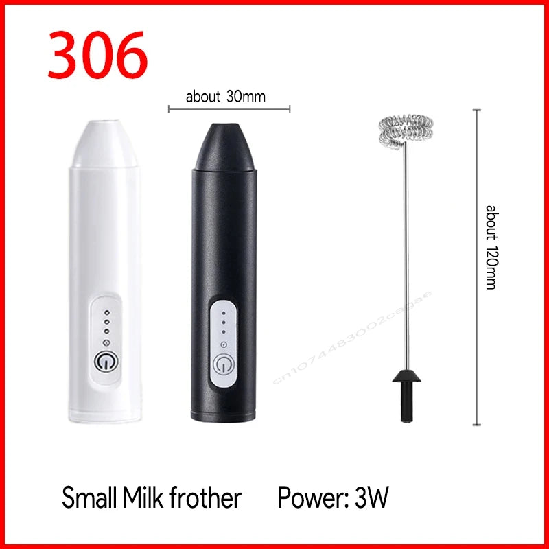 Electric Milk Frother Egg Beater USB 3 Speed Foam Maker