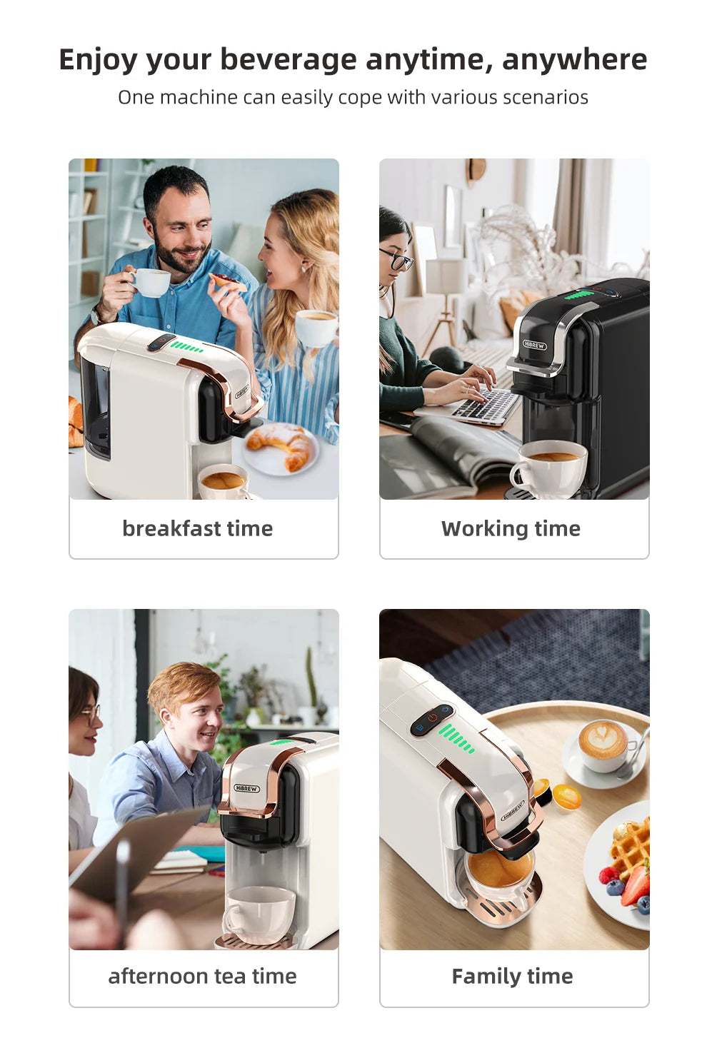 HiBREW 5in1 Capsule Coffee Machine 20Bar Hot Cold