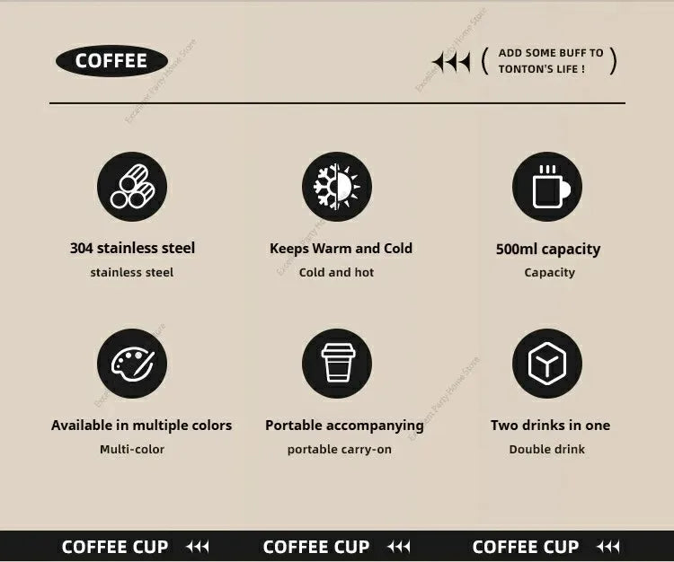 Double Wall Stainless Steel Coffee Mug Leakproof Cup