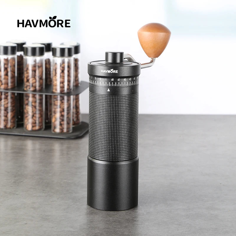 Manual Coffee Grinder Metal Burr Portable Hand Grinder