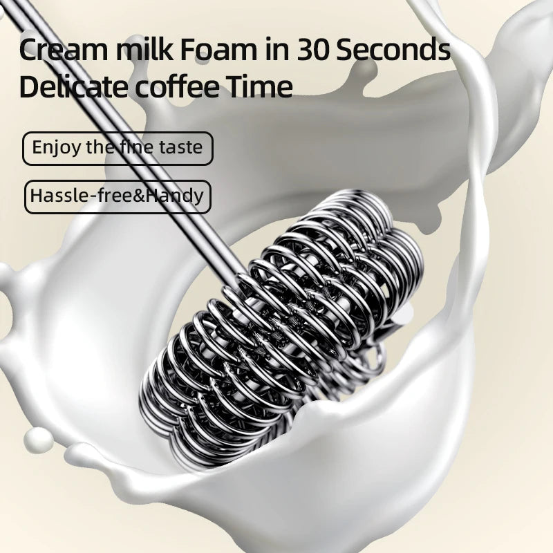 Electric Milk Frother Egg Beater USB 3 Speed Foam Maker