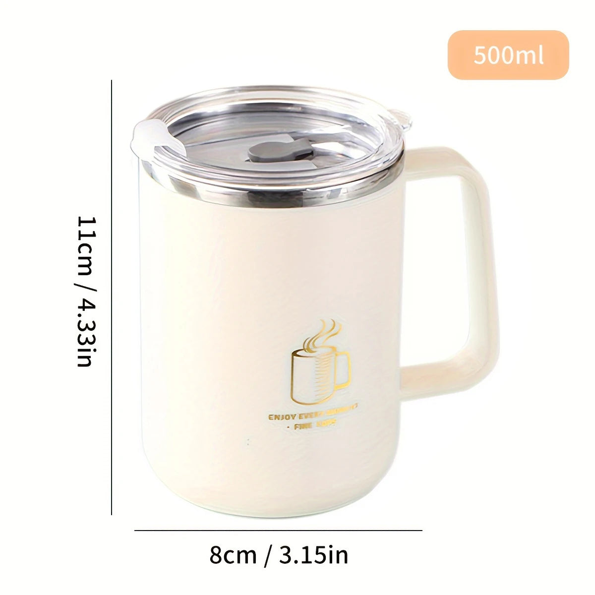 Double Wall Stainless Steel Coffee Mug Leakproof Cup