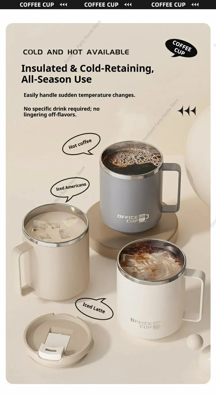Double Wall Stainless Steel Coffee Mug Leakproof Cup