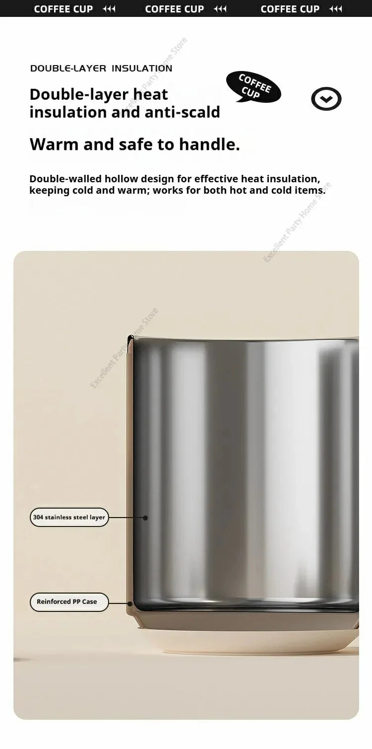 Double Wall Stainless Steel Coffee Mug Leakproof Cup