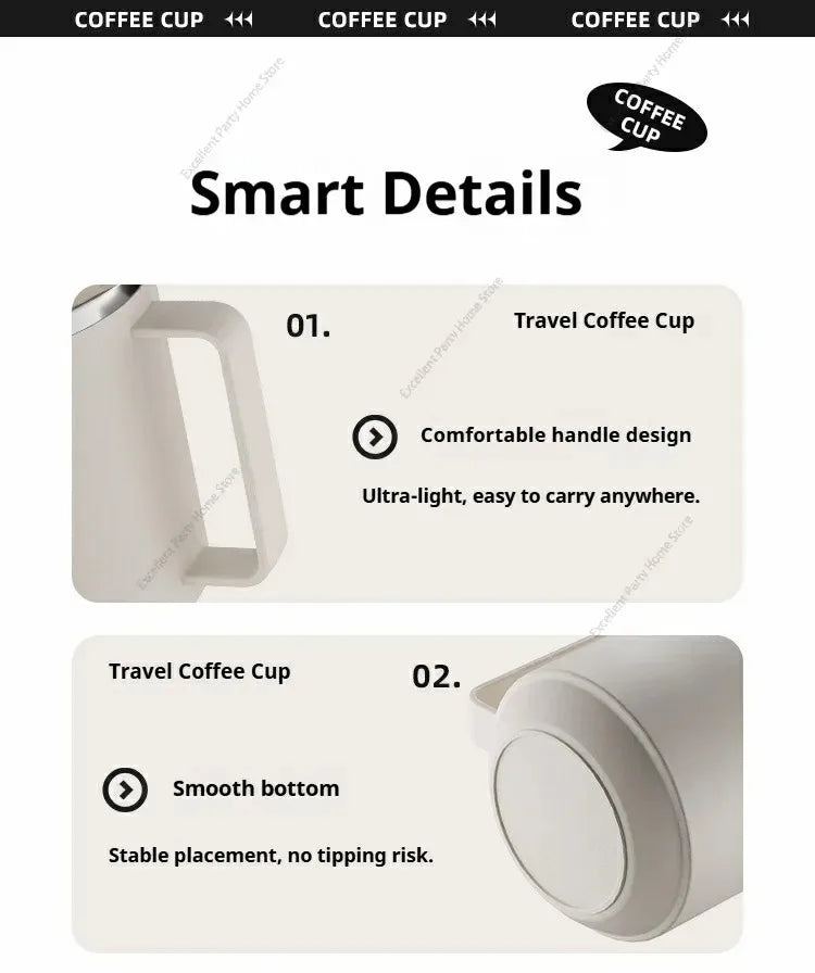 Double Wall Stainless Steel Coffee Mug Leakproof Cup