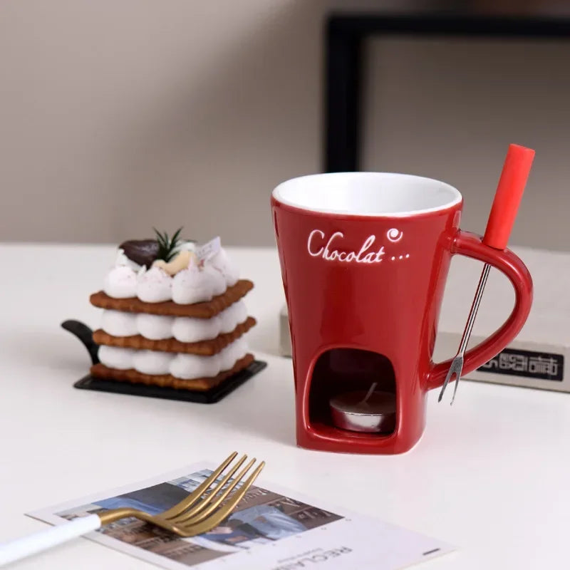 130ML Ceramic Heating Mug Chocolate Cheese Melt Cup