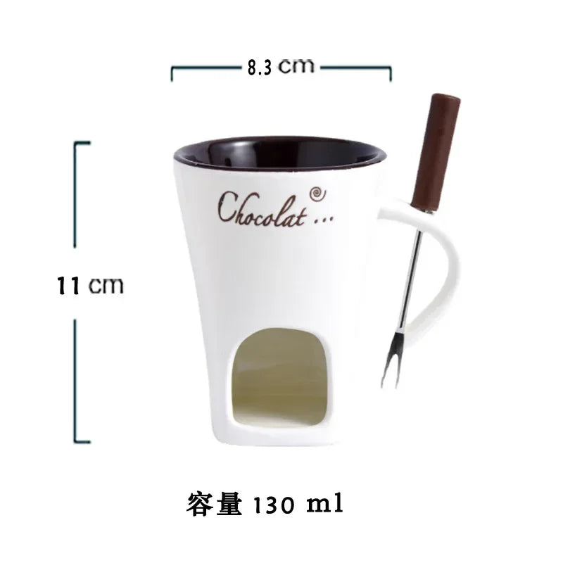 130ML Ceramic Heating Mug Chocolate Cheese Melt Cup