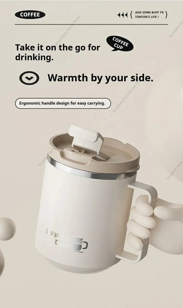 Double Wall Stainless Steel Coffee Mug Leakproof Cup