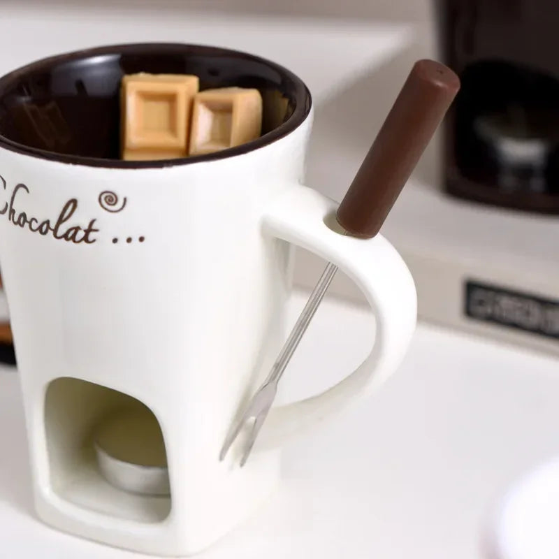 130ML Ceramic Heating Mug Chocolate Cheese Melt Cup