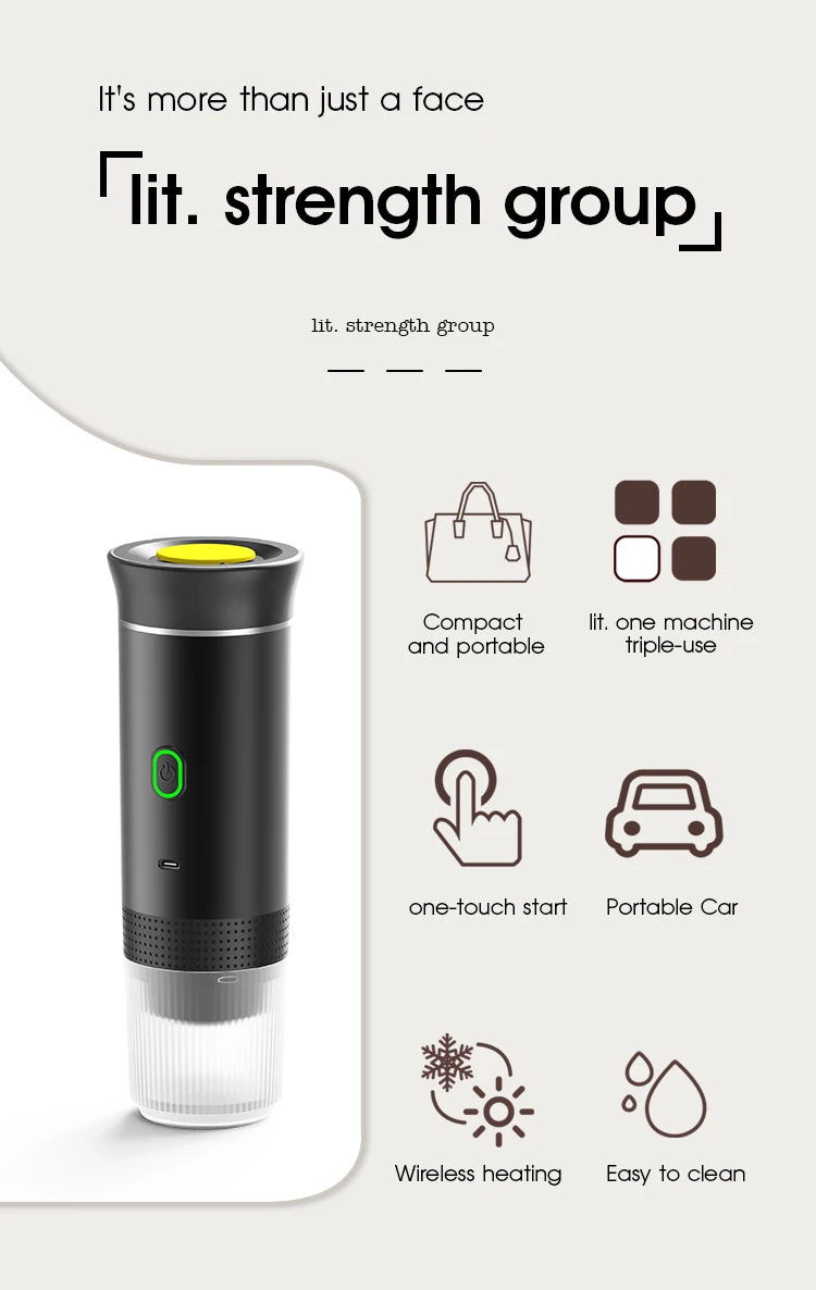 Portable Wireless Espresso Machine Travel Coffee Maker