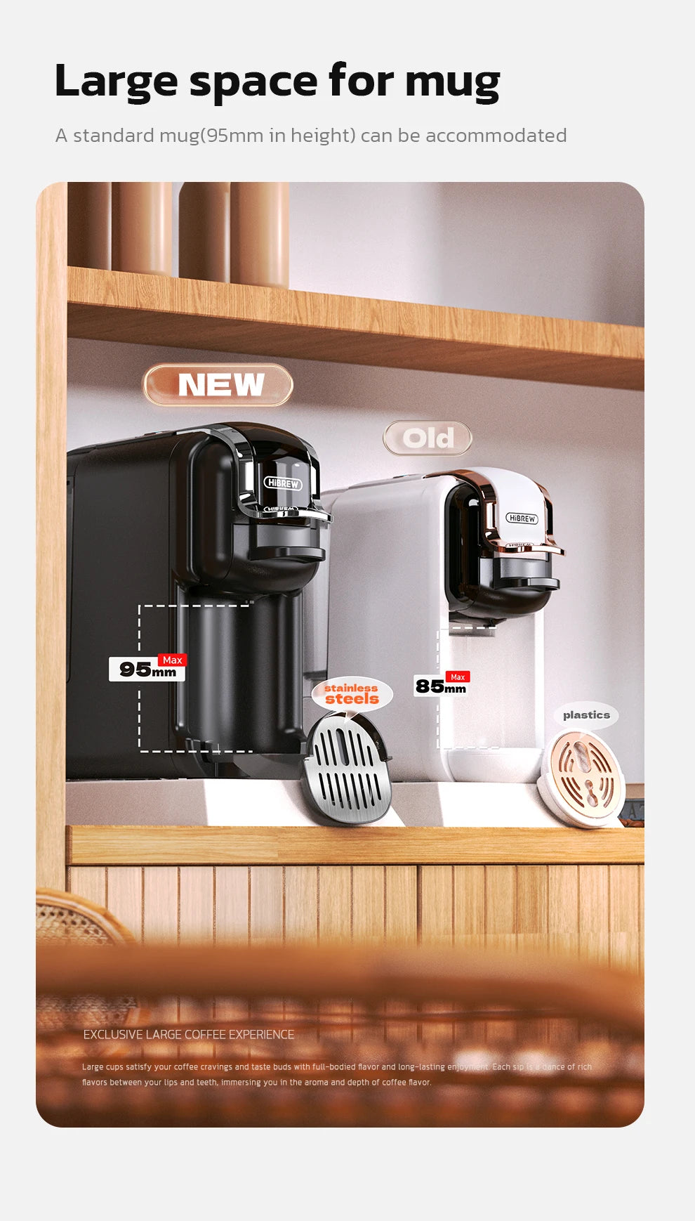 HiBREW 5in1 Capsule Coffee Machine 20Bar Hot Cold