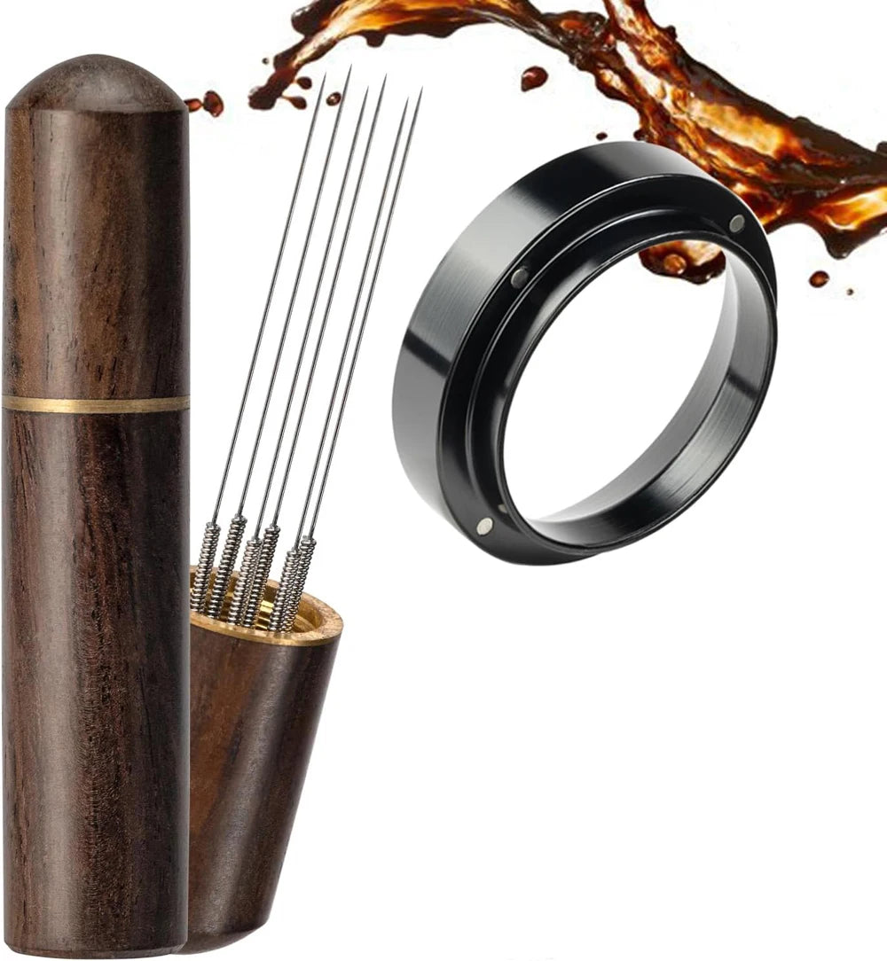 Espresso Needle Coffee Stirrer WDT Tool Wood Handle