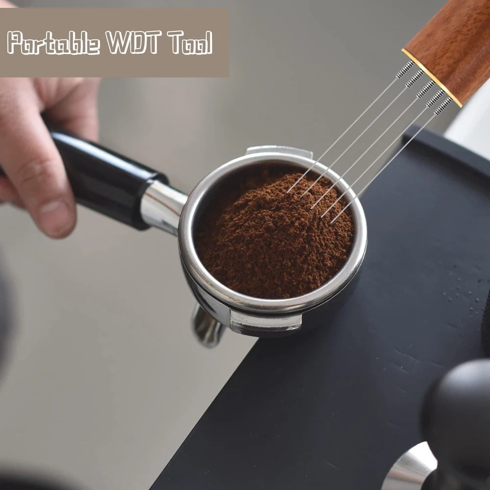 Espresso Needle Coffee Stirrer WDT Tool Wood Handle