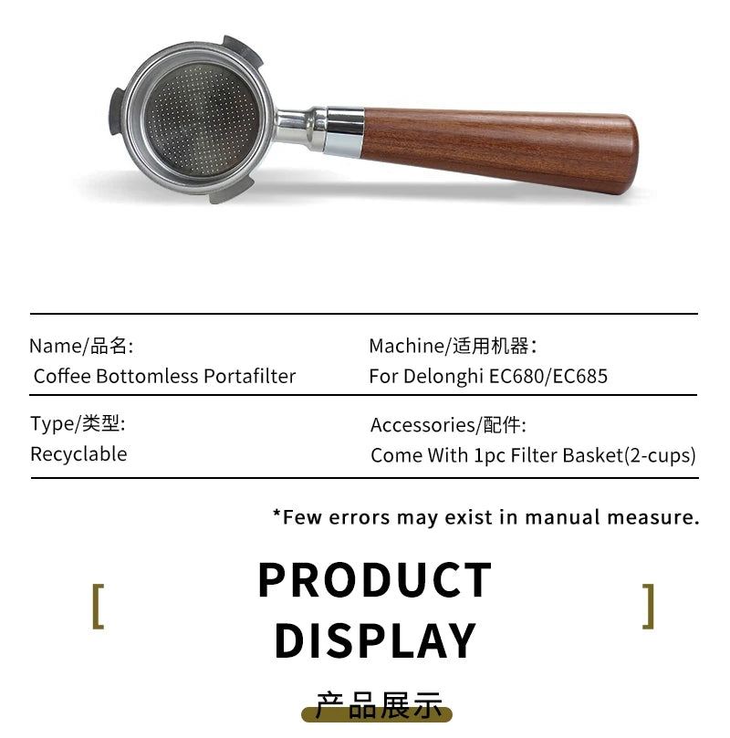 Bottomless Portafilter 51mm For Delonghi Espresso
