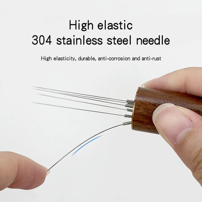 Espresso Needle Coffee Stirrer WDT Tool Wood Handle