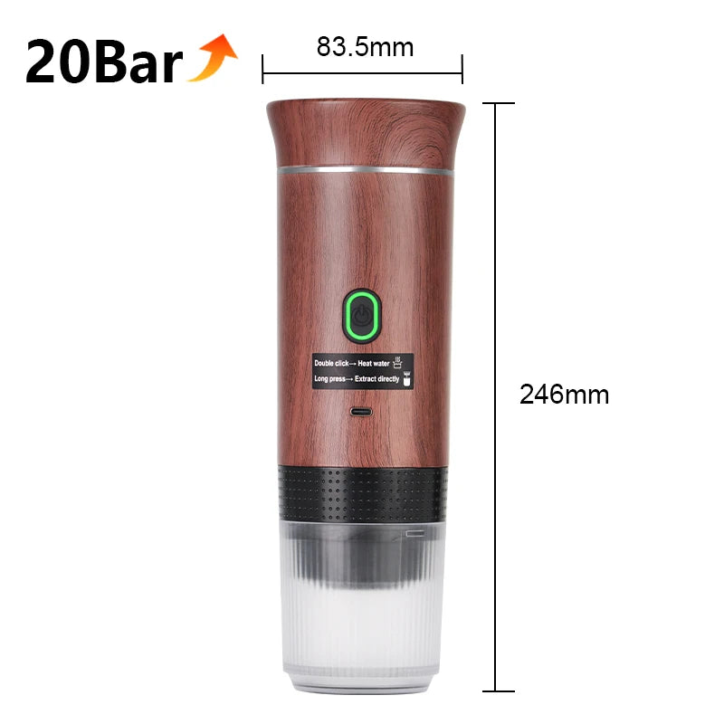 Portable Wireless Espresso Machine Travel Coffee Maker