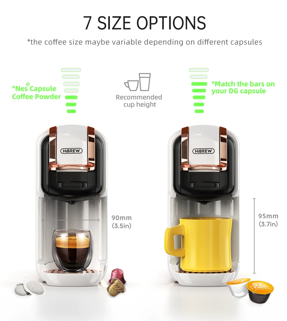 HiBREW 5in1 Capsule Coffee Machine 20Bar Hot Cold