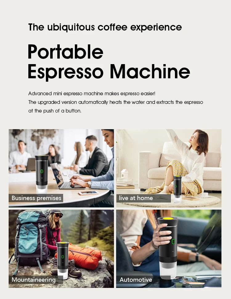 Portable Wireless Espresso Machine Travel Coffee Maker