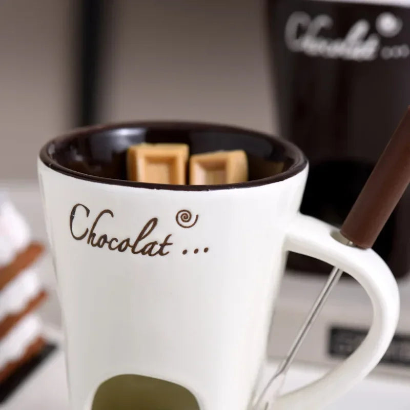 130ML Ceramic Heating Mug Chocolate Cheese Melt Cup