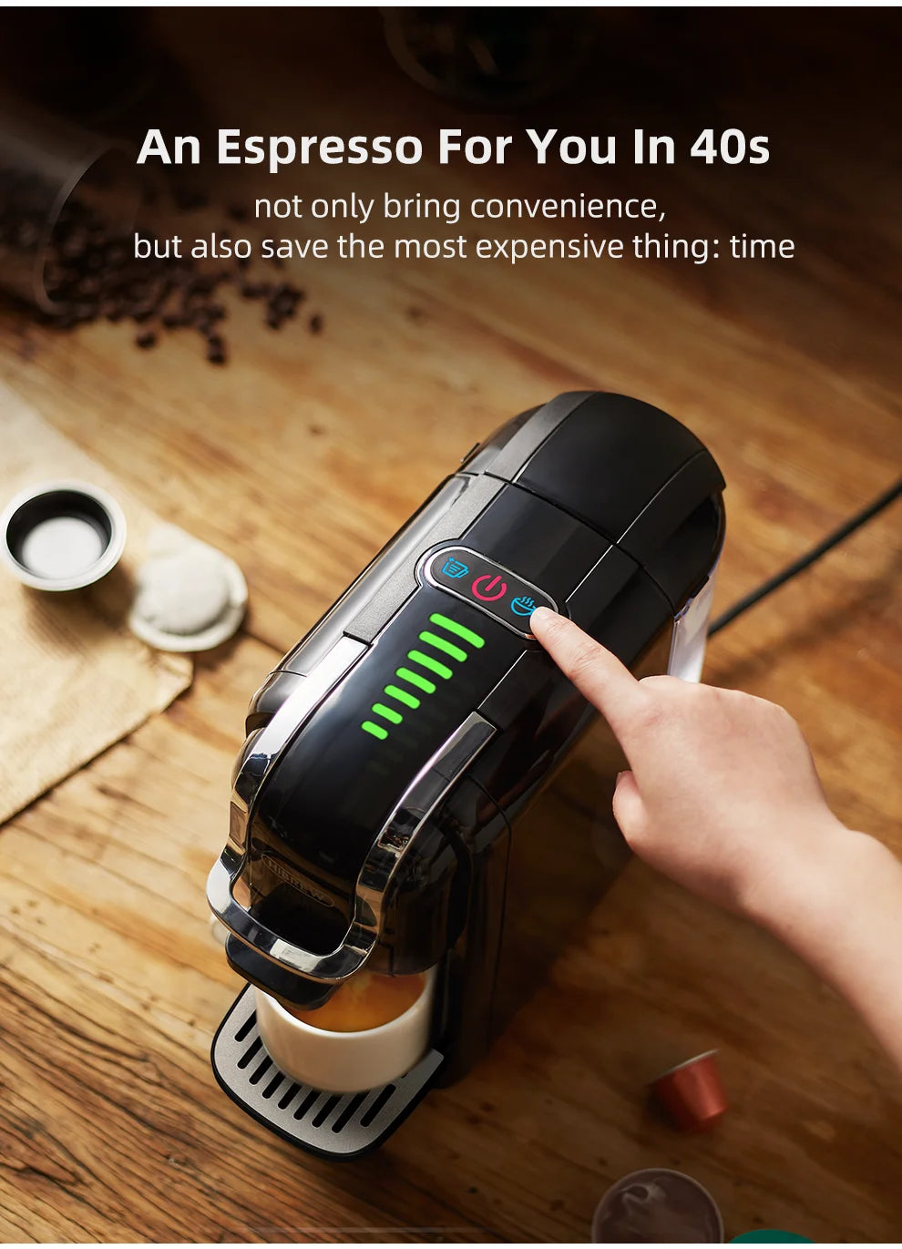 HiBREW 5in1 Capsule Coffee Machine 20Bar Hot Cold
