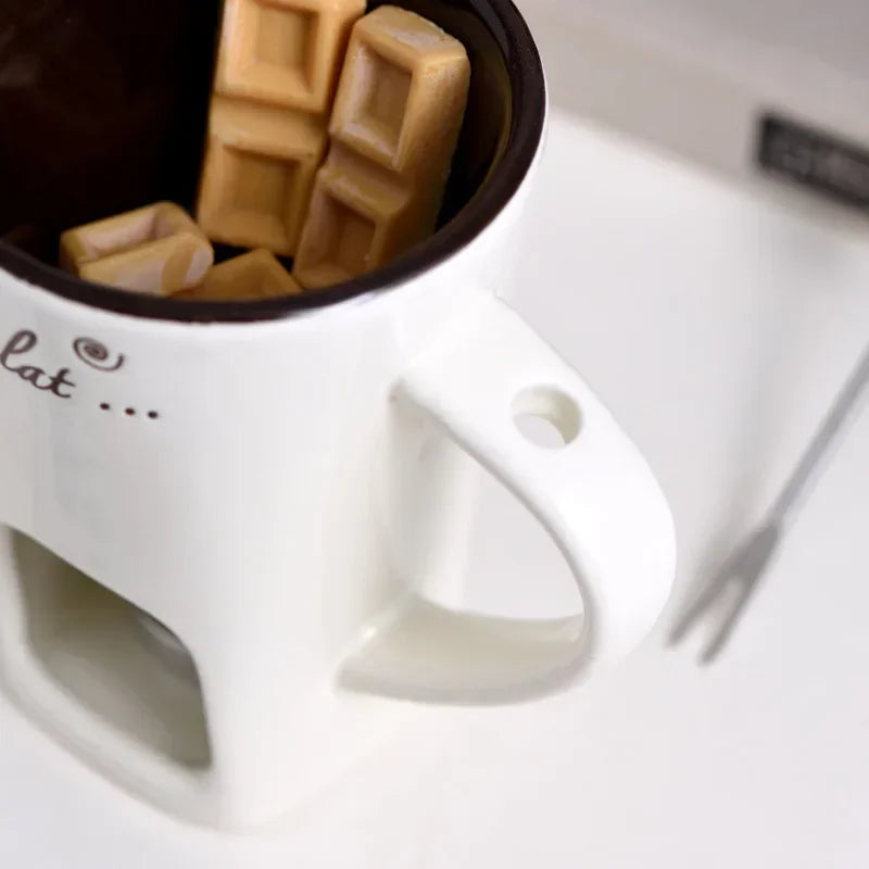 130ML Ceramic Heating Mug Chocolate Cheese Melt Cup