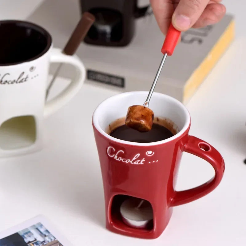 130ML Ceramic Heating Mug Chocolate Cheese Melt Cup