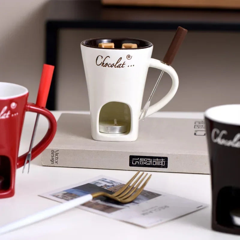 130ML Ceramic Heating Mug Chocolate Cheese Melt Cup