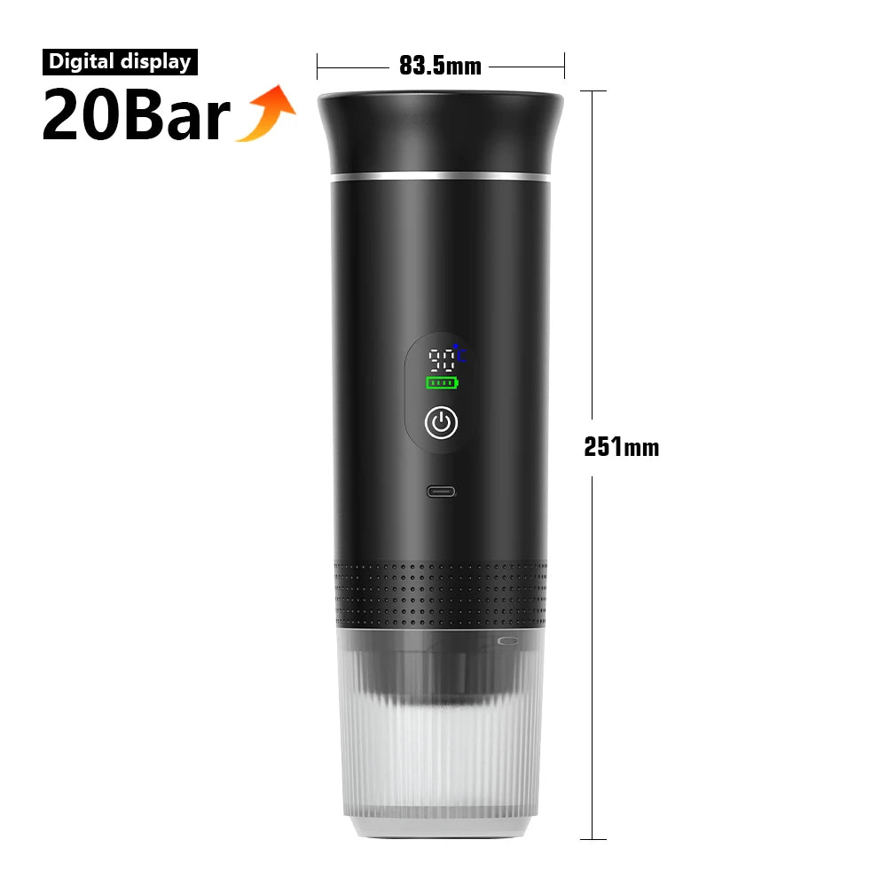 Portable Wireless Espresso Machine Travel Coffee Maker