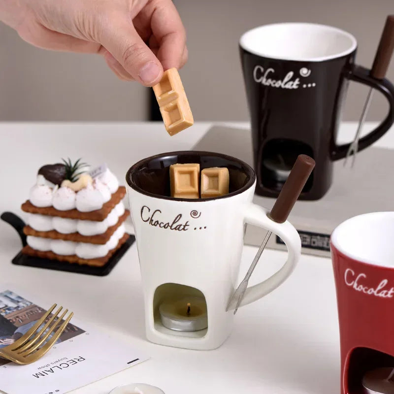 130ML Ceramic Heating Mug Chocolate Cheese Melt Cup