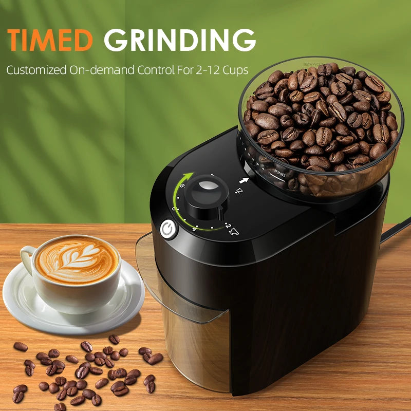 Wancle Electric Burr Coffee Grinder 28 Grind Settings